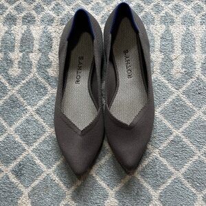 Rothy's Pointed Knit Flats — Charcoal
